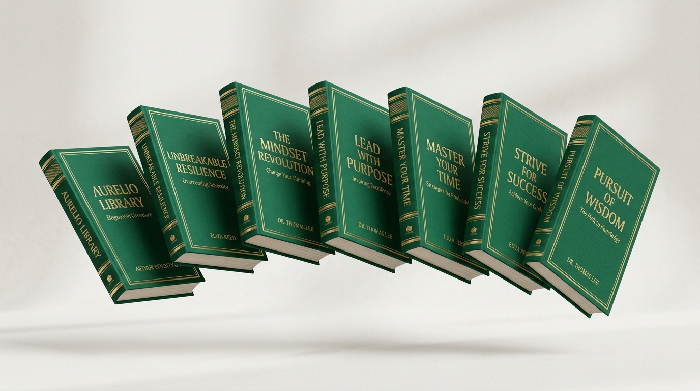 Aurelio Co Premium Personal Growth & Mindset Library Mockup